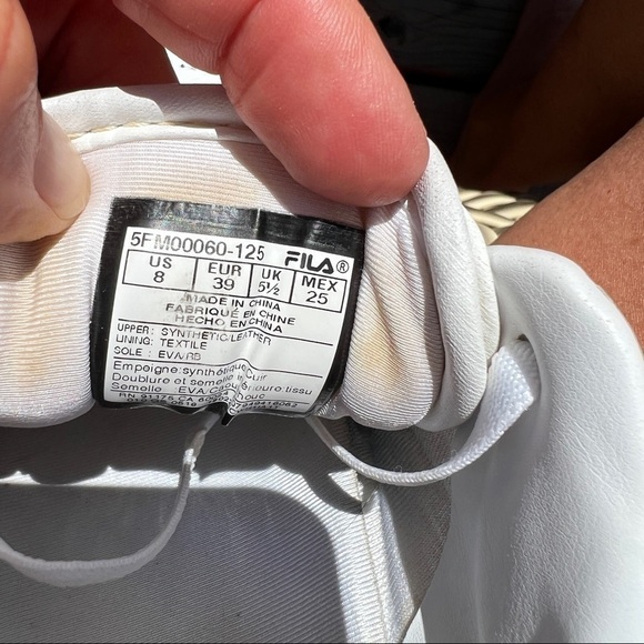 Fila White Leather Sneakers - Picture 7 of 9